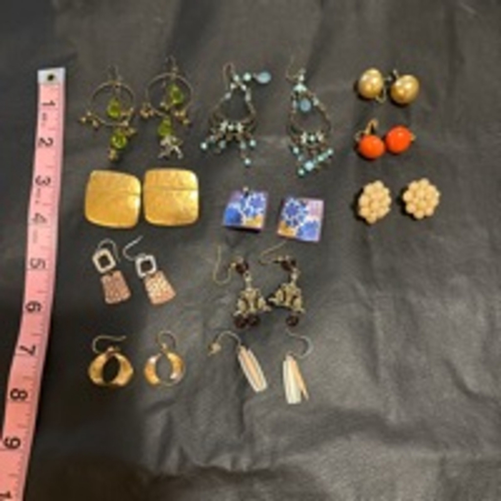Women's Unbranded Earrings One Size Gold Green